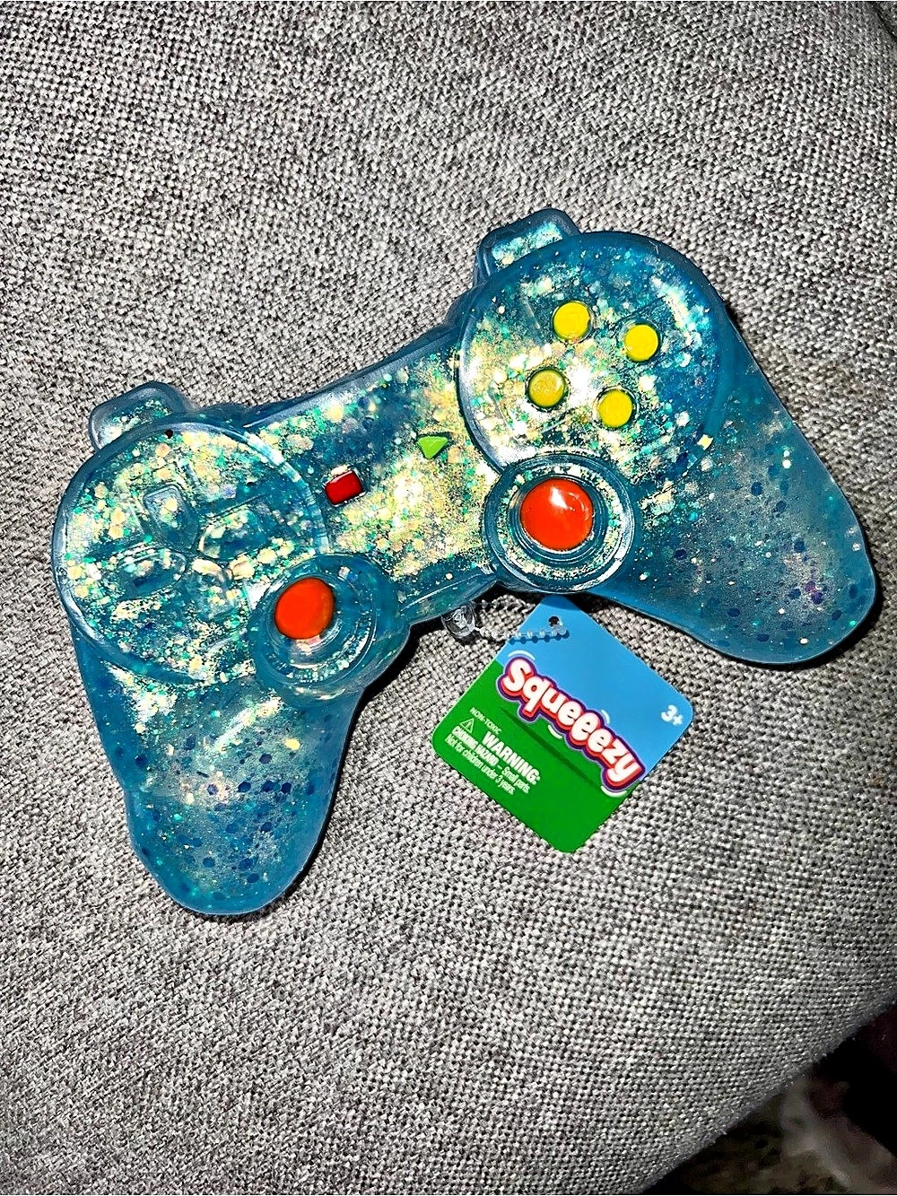 Squeezy Glitter Squeezy Game Controller Fidget Toy Glitter Game Controller
